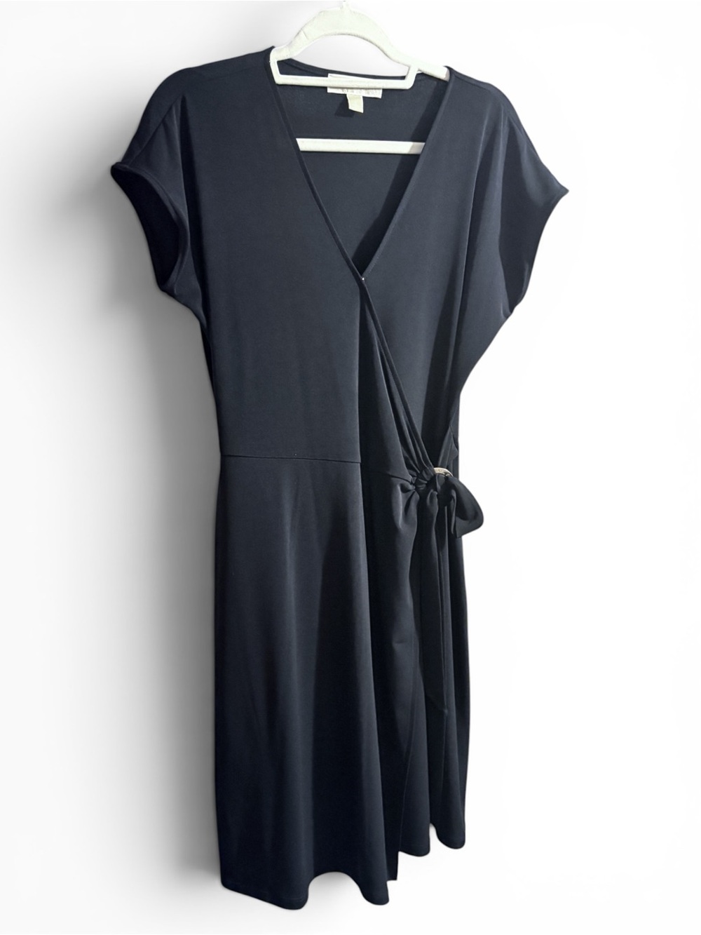 New With Tags MICHAEL Michael Kors Black Faux Wrap Dress | Size Large